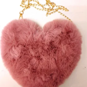 τσάντα σε σχήμα καρδιάς Antique pink